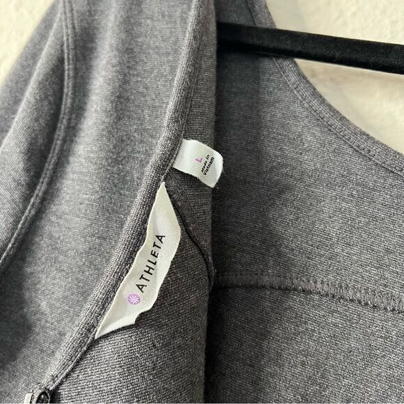Athleta Illusion Ponte Knit Long Sleeve Dress Size Large in Gray - Picture 6 of 10